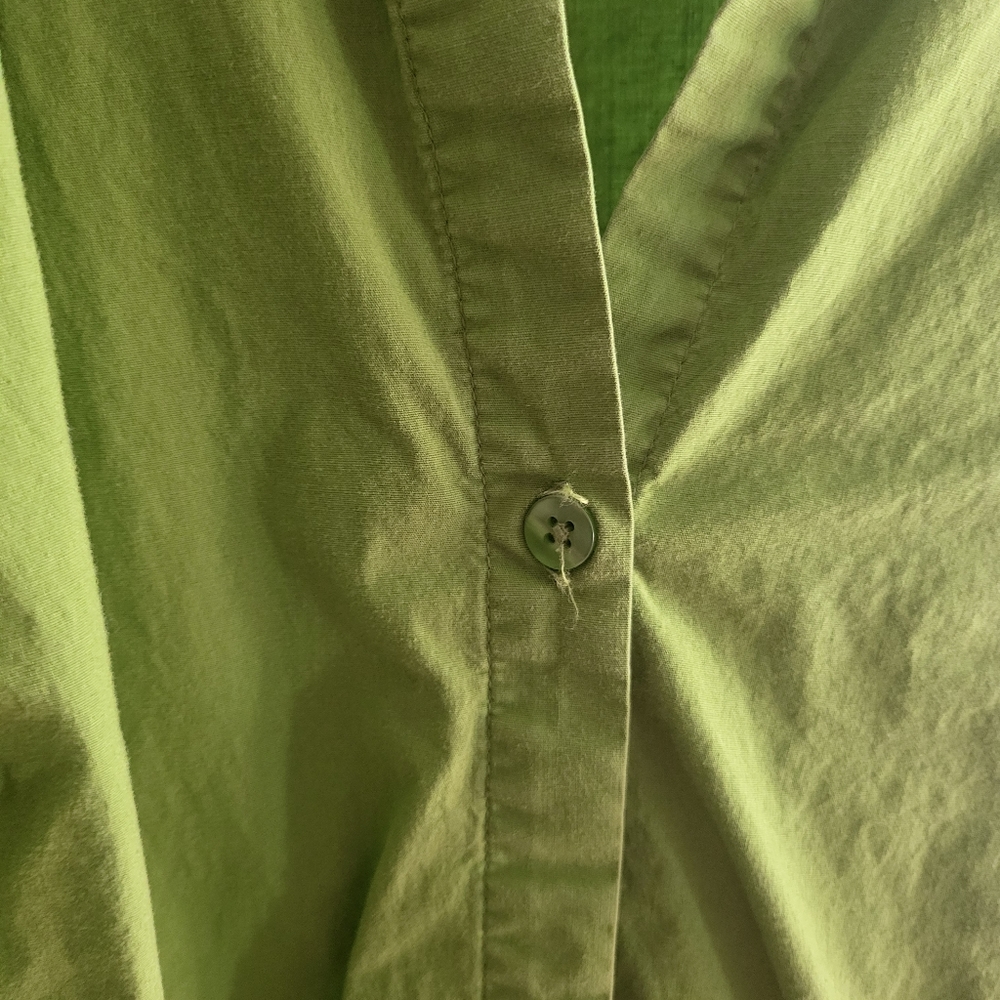 VENEZIA Jean's Clothing Stretch Light Green Cotton Blouse 18/20 - Picture 3 of 6